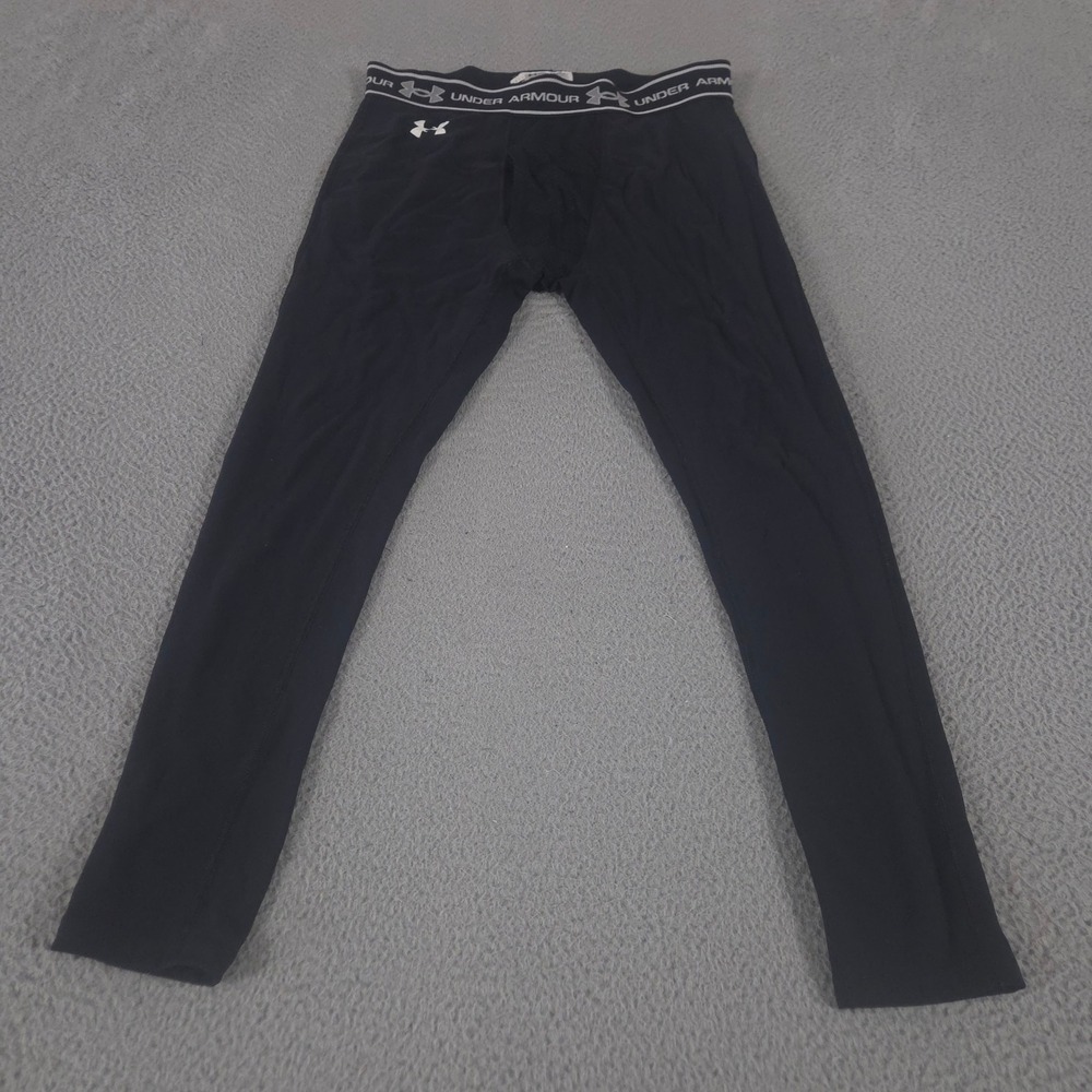 VINTAGE Under Armour Pants Men XL Black ColdGear Compression Leggings Skinny Y2K